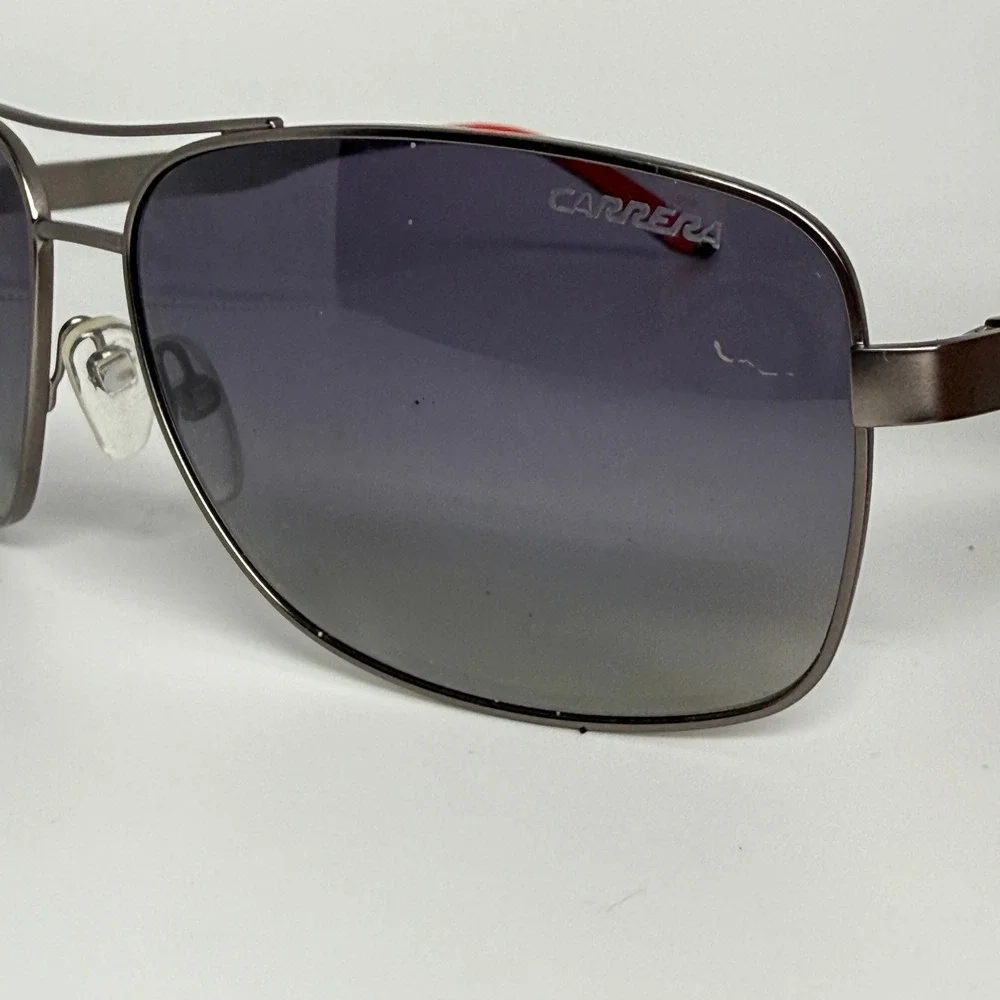 Carrera 8014/S Polarized‎ Navigator Sunglasses Gunmetal Grey Red 61-14-140 22081